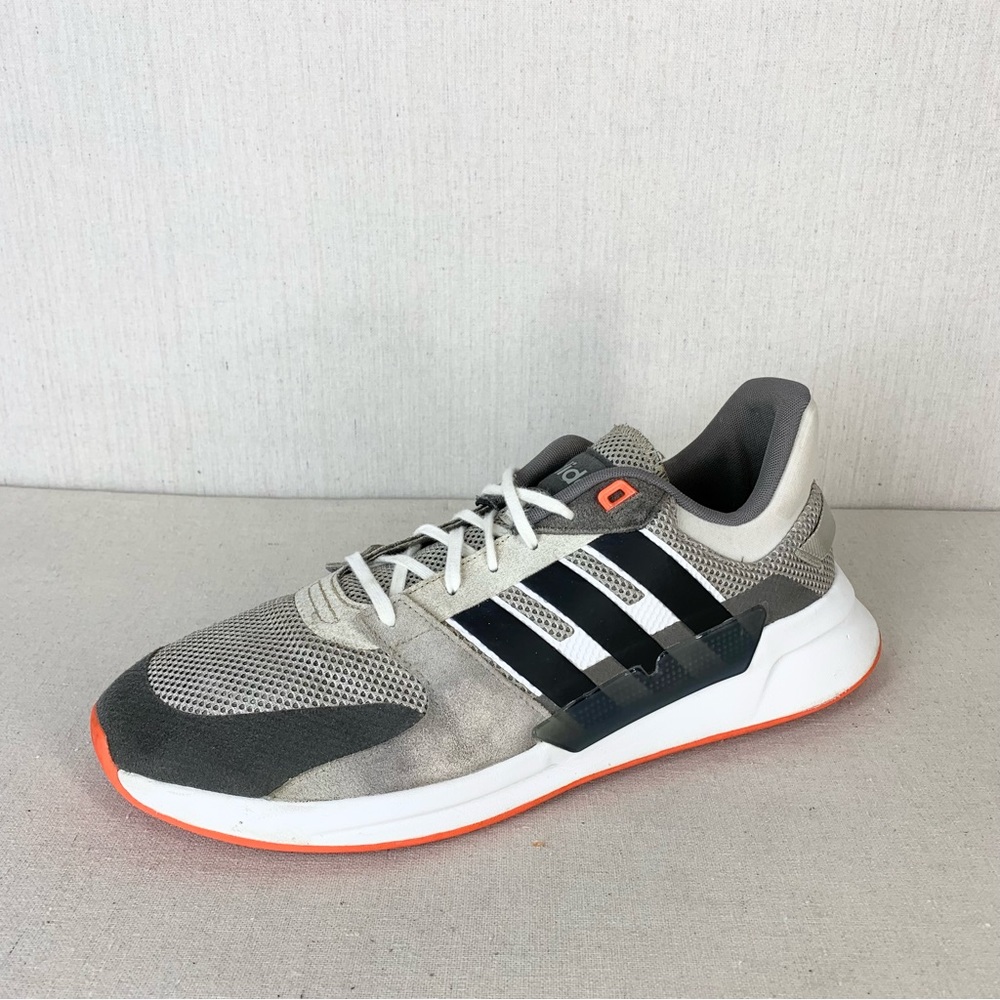 Adidas~Men’s Run‎ 90s Grey/Solar Red Athletic/Running Shoes~Sz 14